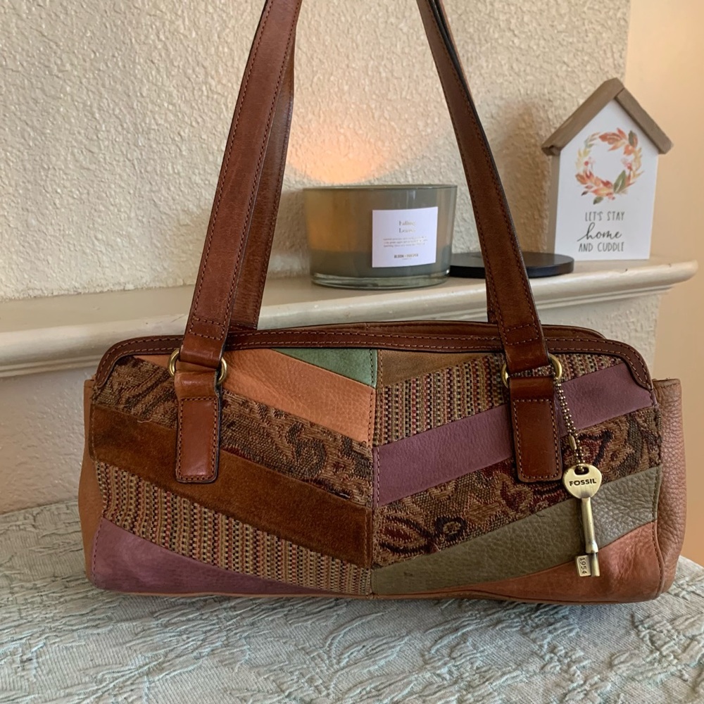 Fossil Multicolor Patchwork Shoulder Bag - image 2